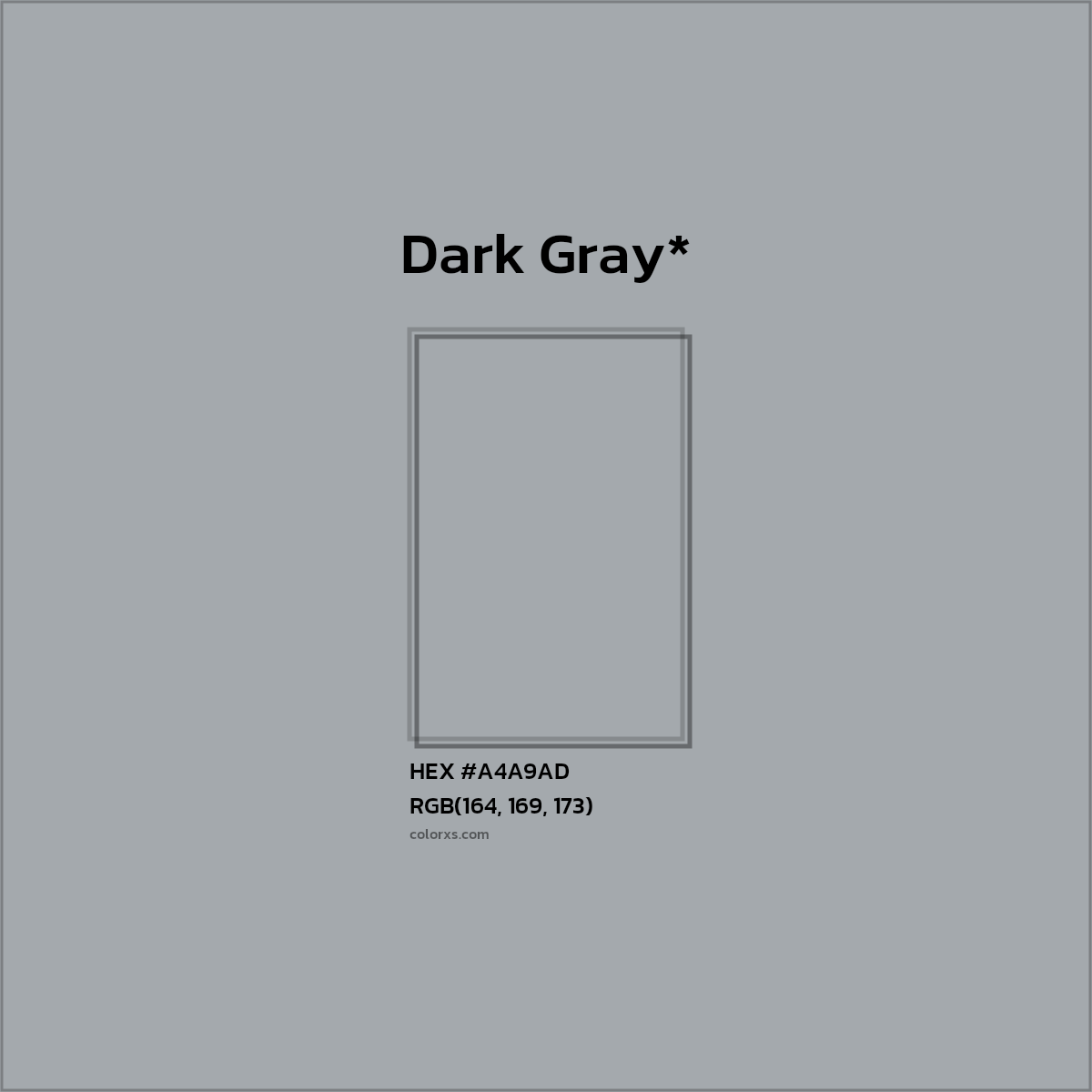 HEX #A4A9AD Color Name, Color Code, Palettes, Similar Paints, Images