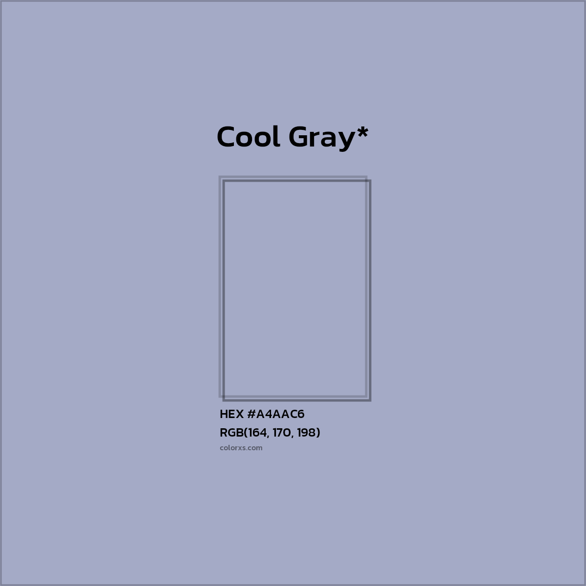HEX #A4AAC6 Color Name, Color Code, Palettes, Similar Paints, Images
