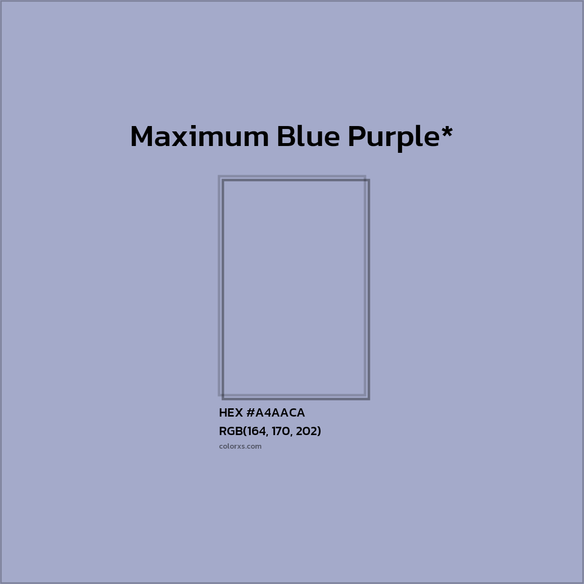 HEX #A4AACA Color Name, Color Code, Palettes, Similar Paints, Images