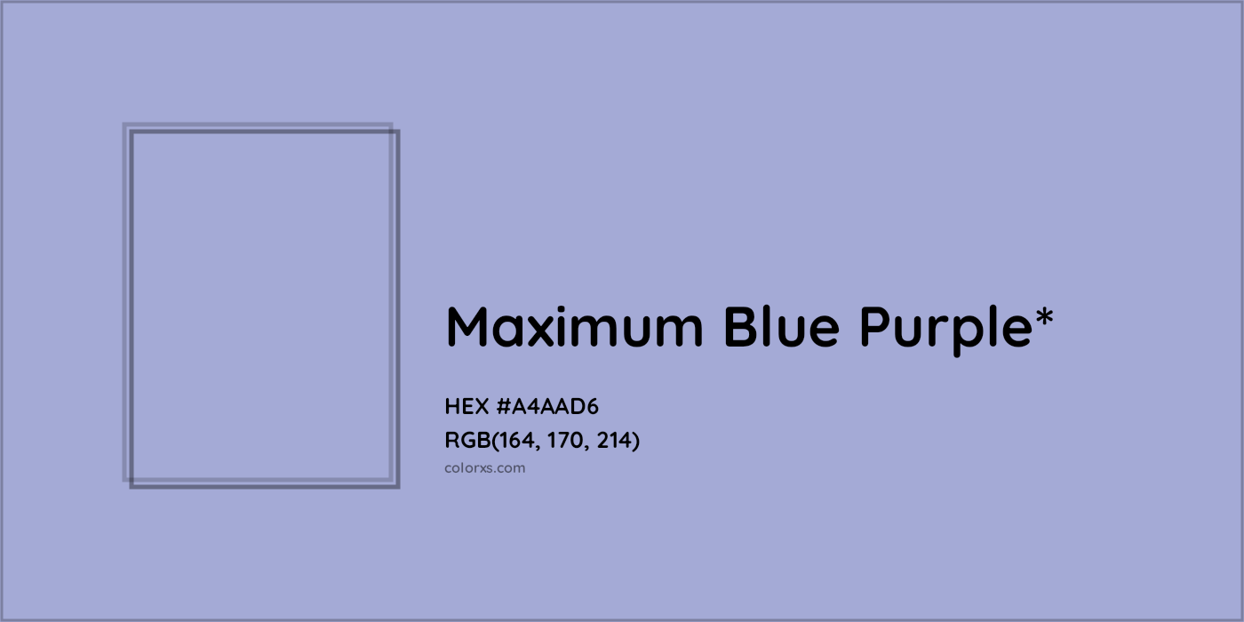 HEX #A4AAD6 Color Name, Color Code, Palettes, Similar Paints, Images