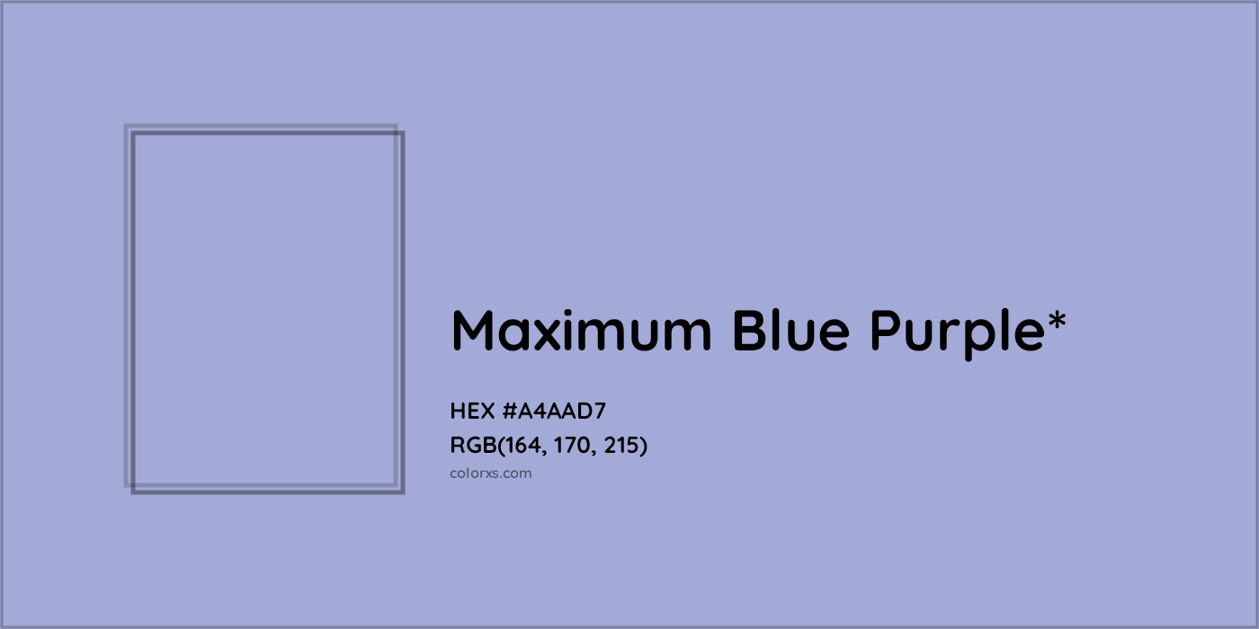 HEX #A4AAD7 Color Name, Color Code, Palettes, Similar Paints, Images