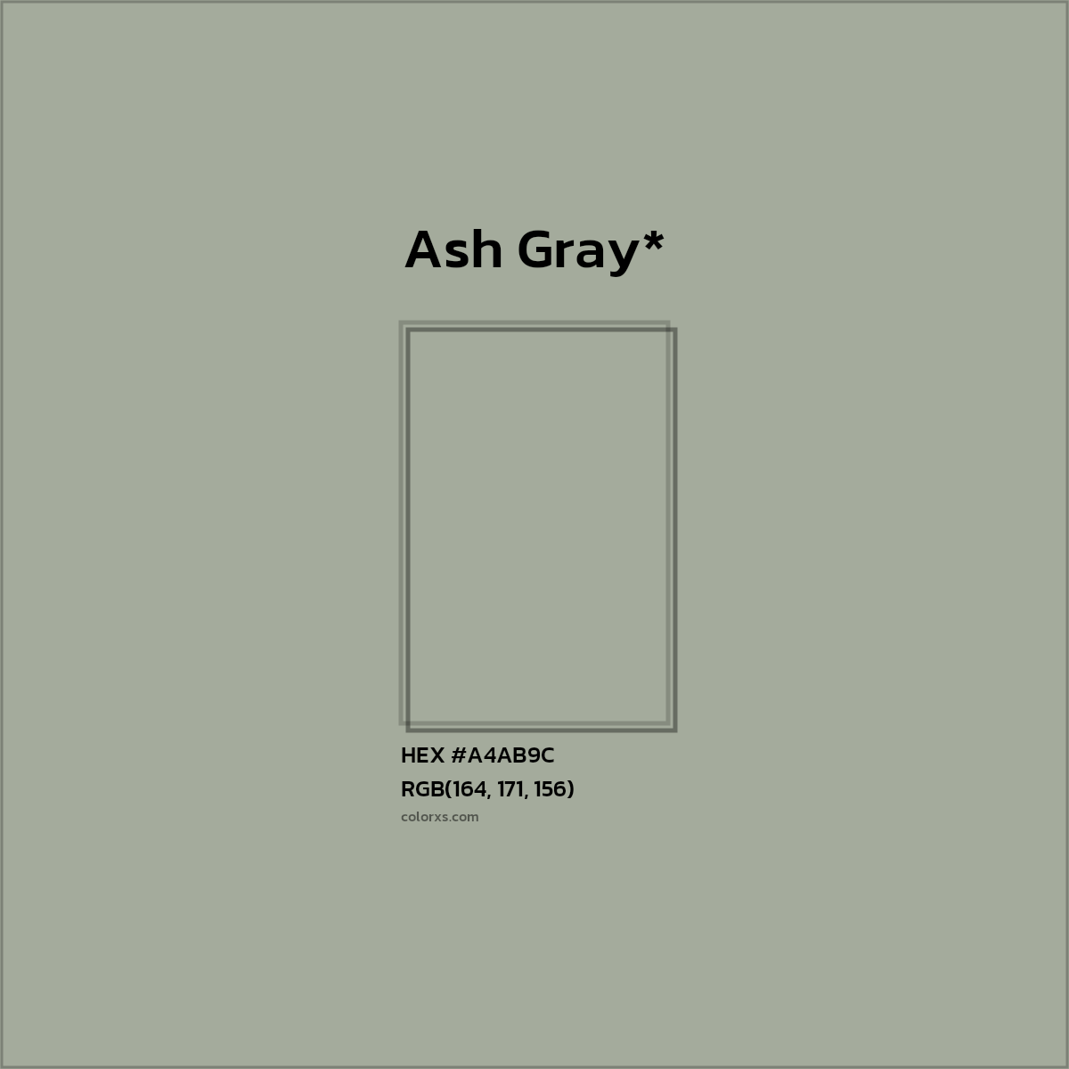 HEX #A4AB9C Color Name, Color Code, Palettes, Similar Paints, Images