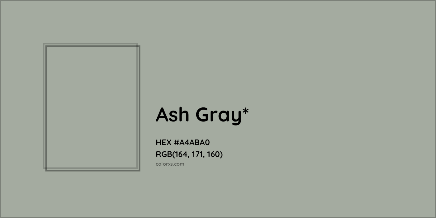 HEX #A4ABA0 Color Name, Color Code, Palettes, Similar Paints, Images