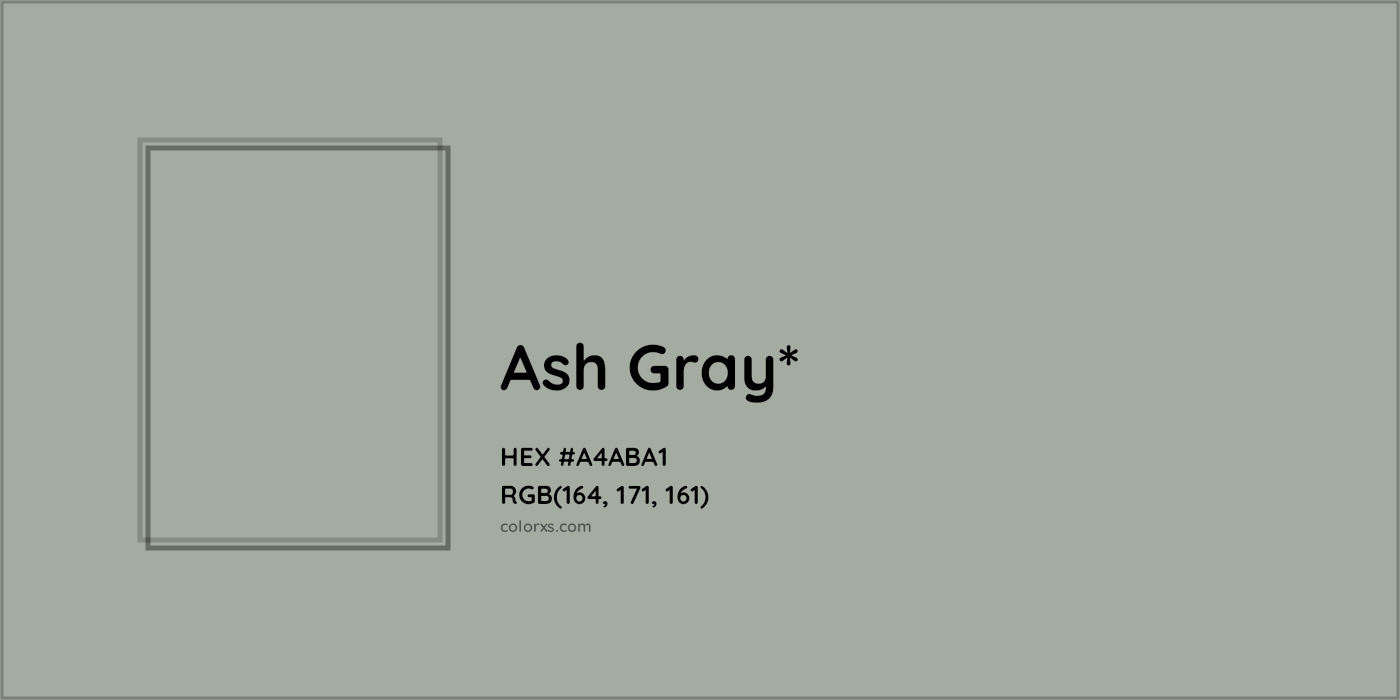 HEX #A4ABA1 Color Name, Color Code, Palettes, Similar Paints, Images