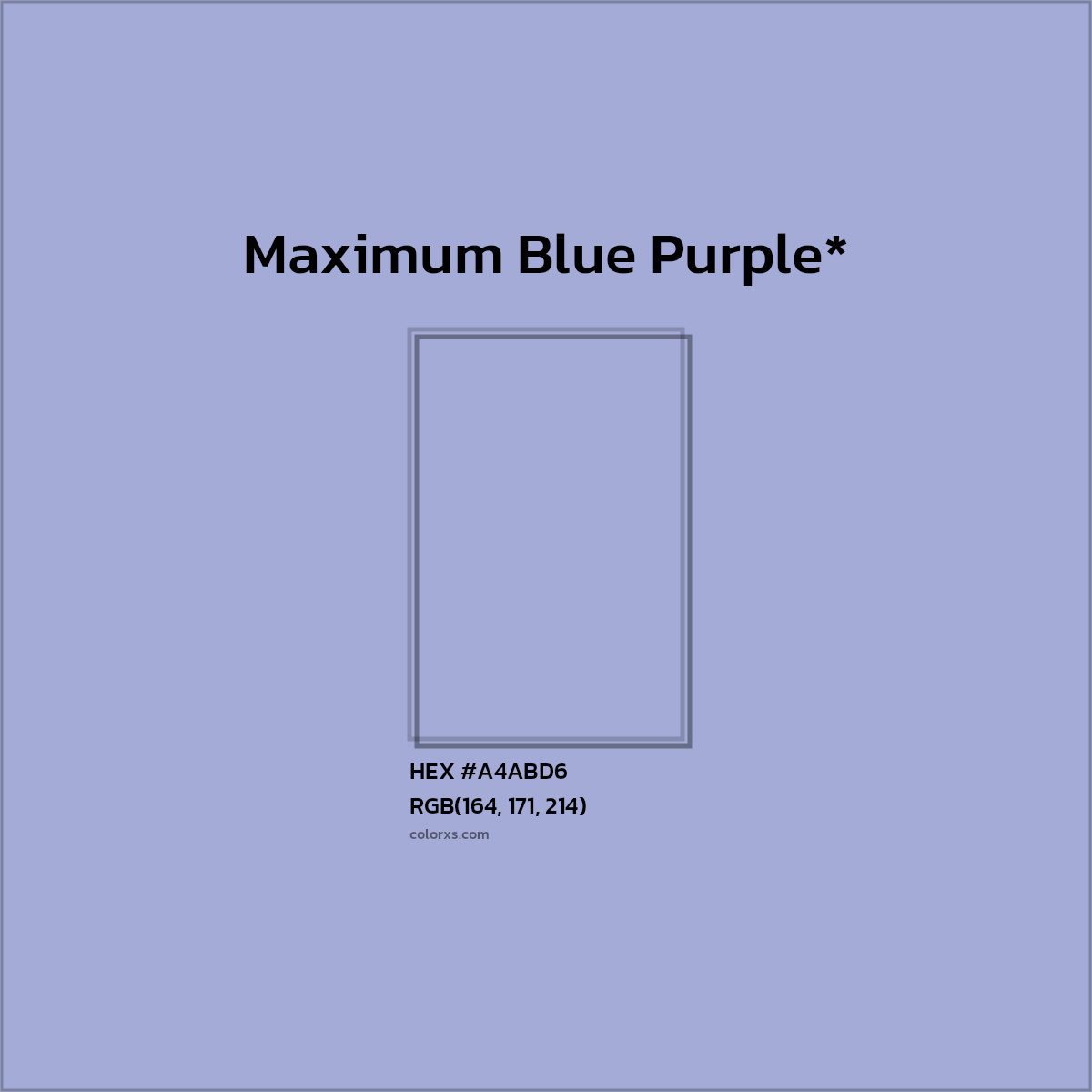 HEX #A4ABD6 Color Name, Color Code, Palettes, Similar Paints, Images