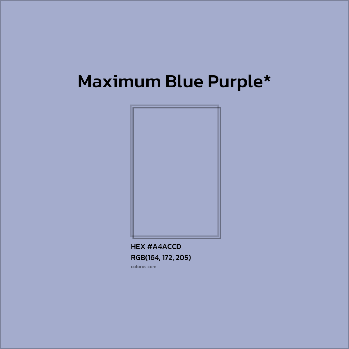 HEX #A4ACCD Color Name, Color Code, Palettes, Similar Paints, Images
