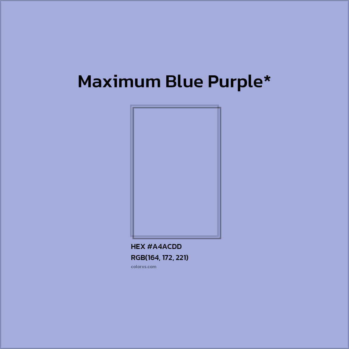 HEX #A4ACDD Color Name, Color Code, Palettes, Similar Paints, Images