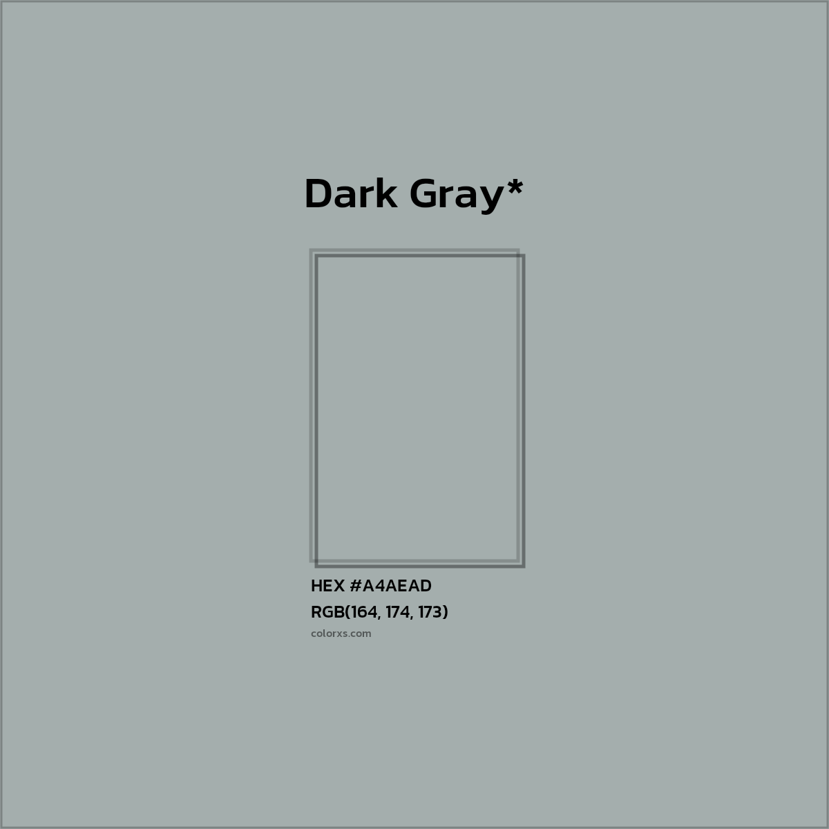HEX #A4AEAD Color Name, Color Code, Palettes, Similar Paints, Images
