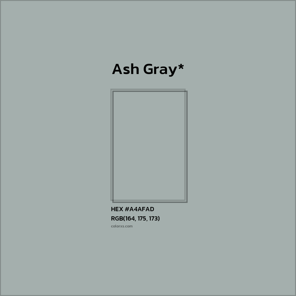 HEX #A4AFAD Color Name, Color Code, Palettes, Similar Paints, Images