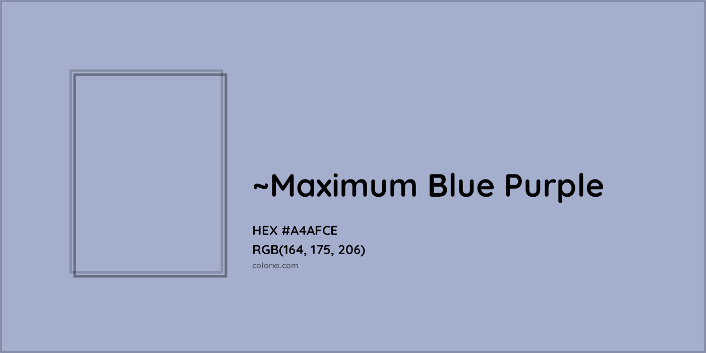 HEX #A4AFCE Color Name, Color Code, Palettes, Similar Paints, Images