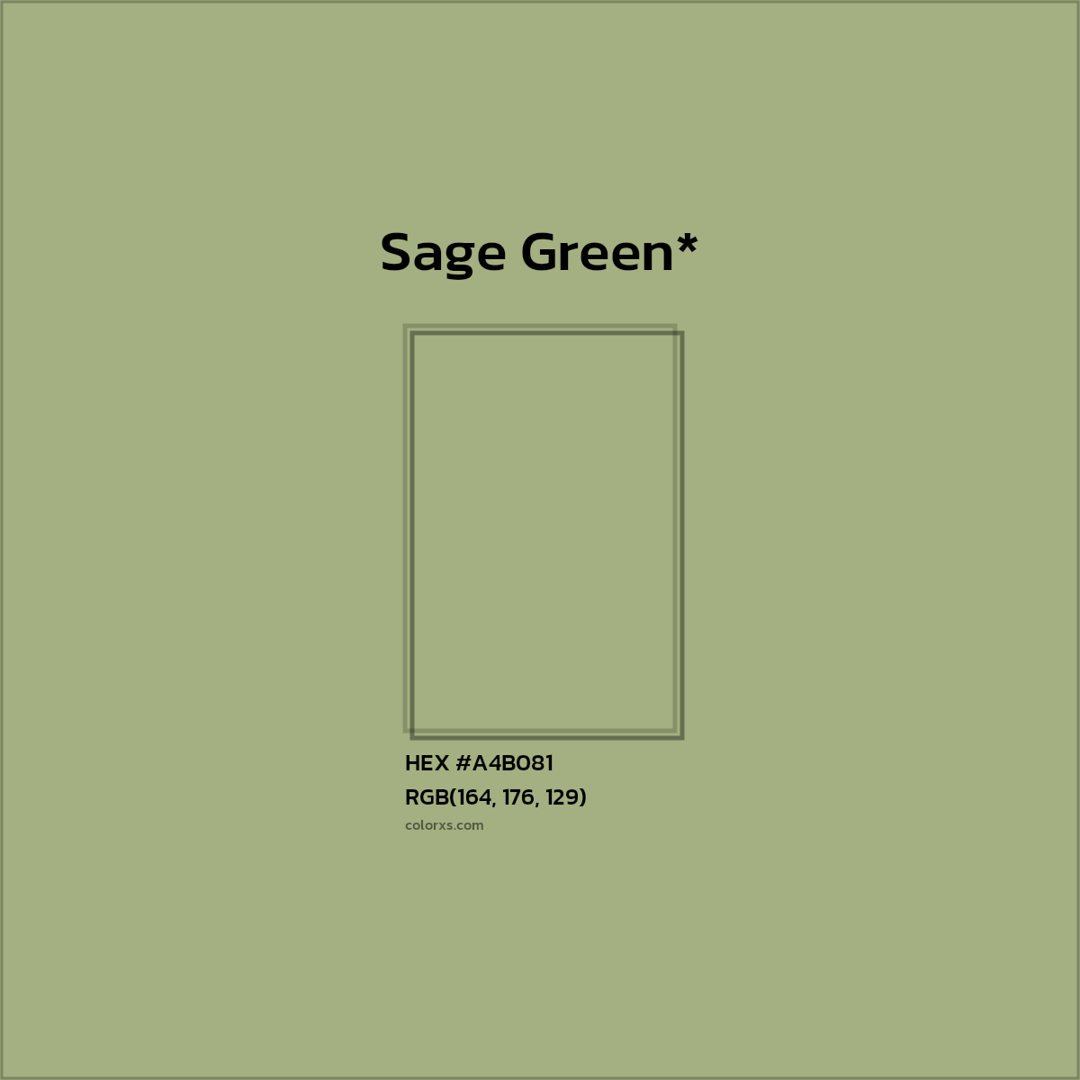 HEX #A4B081 Color Name, Color Code, Palettes, Similar Paints, Images