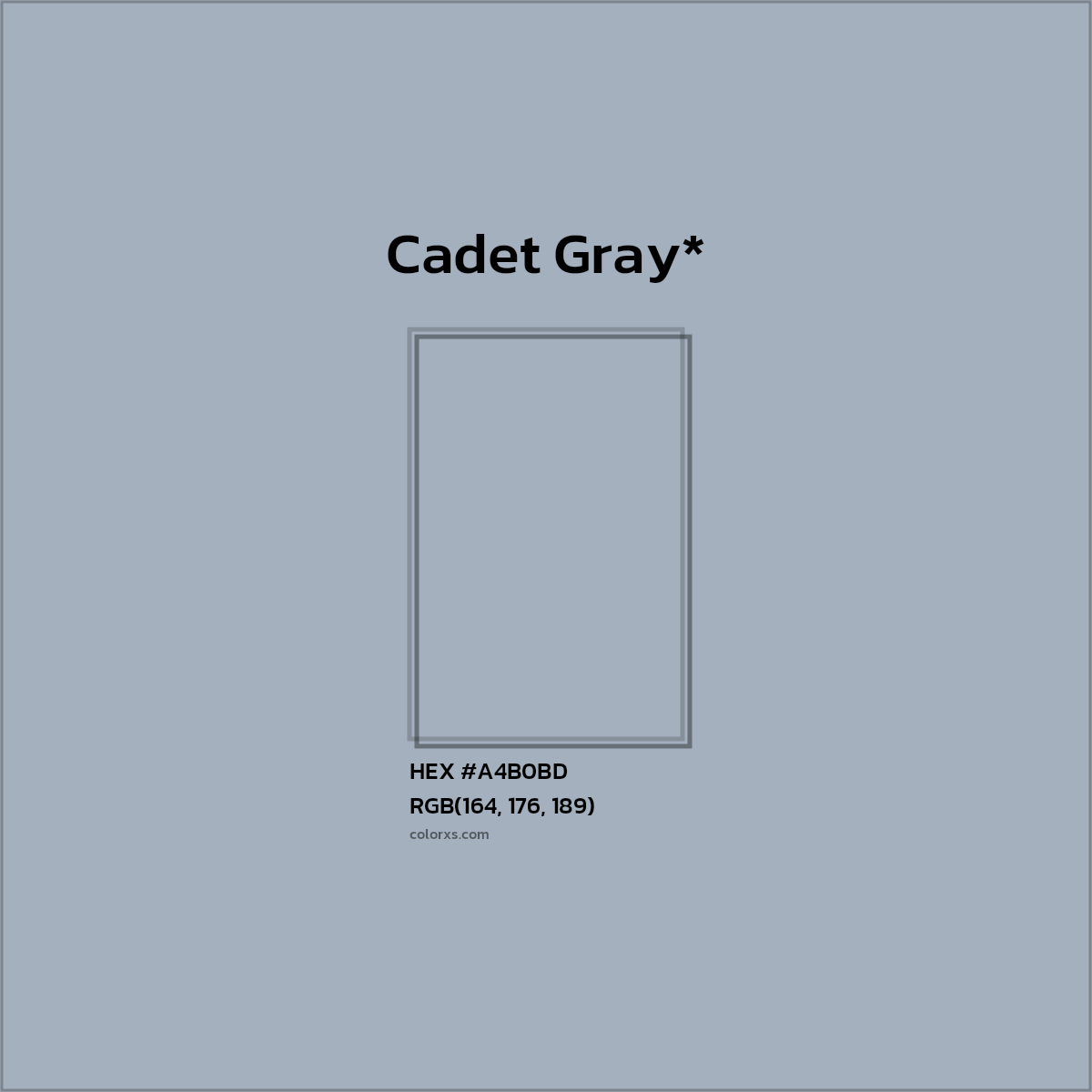 HEX #A4B0BD Color Name, Color Code, Palettes, Similar Paints, Images