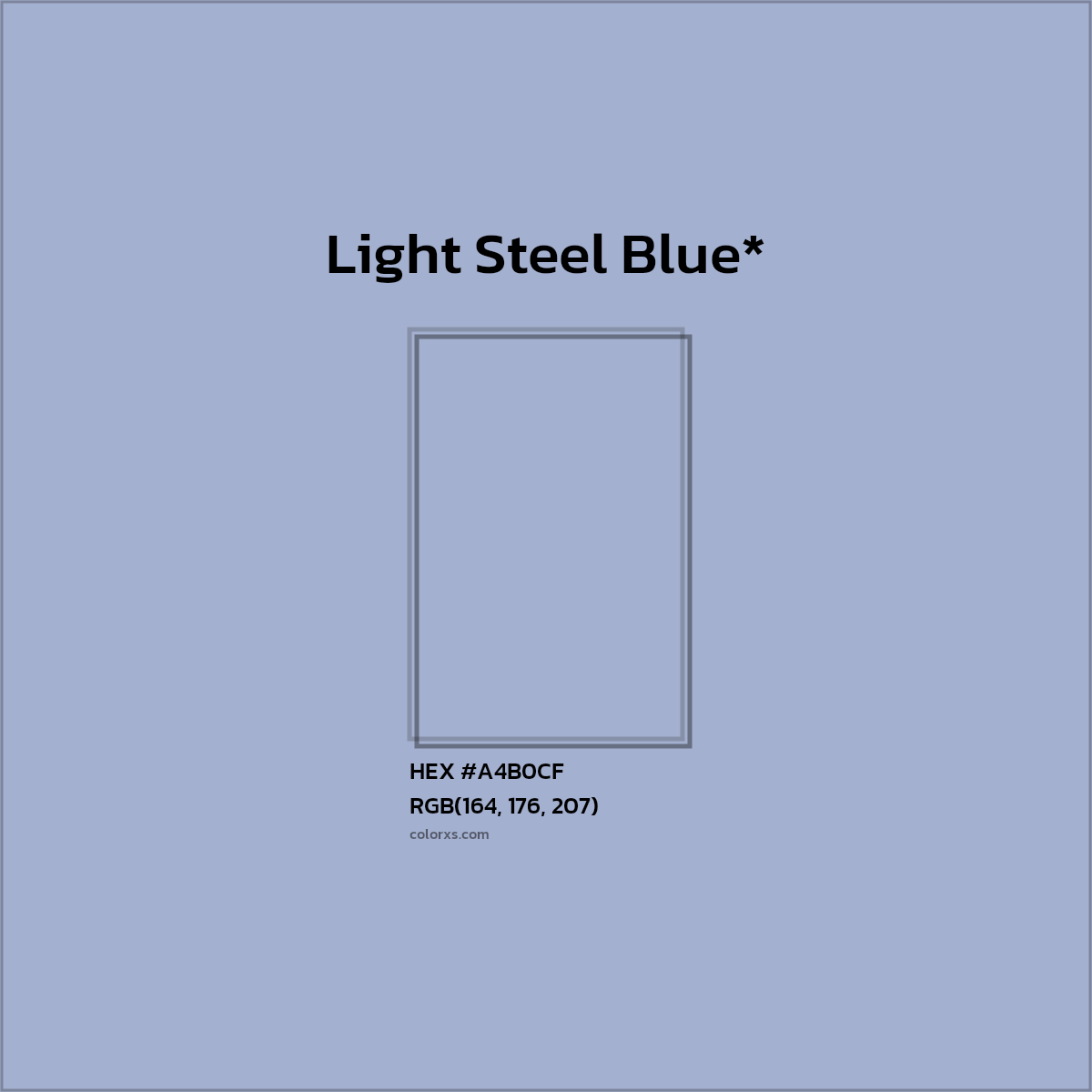 HEX #A4B0CF Color Name, Color Code, Palettes, Similar Paints, Images