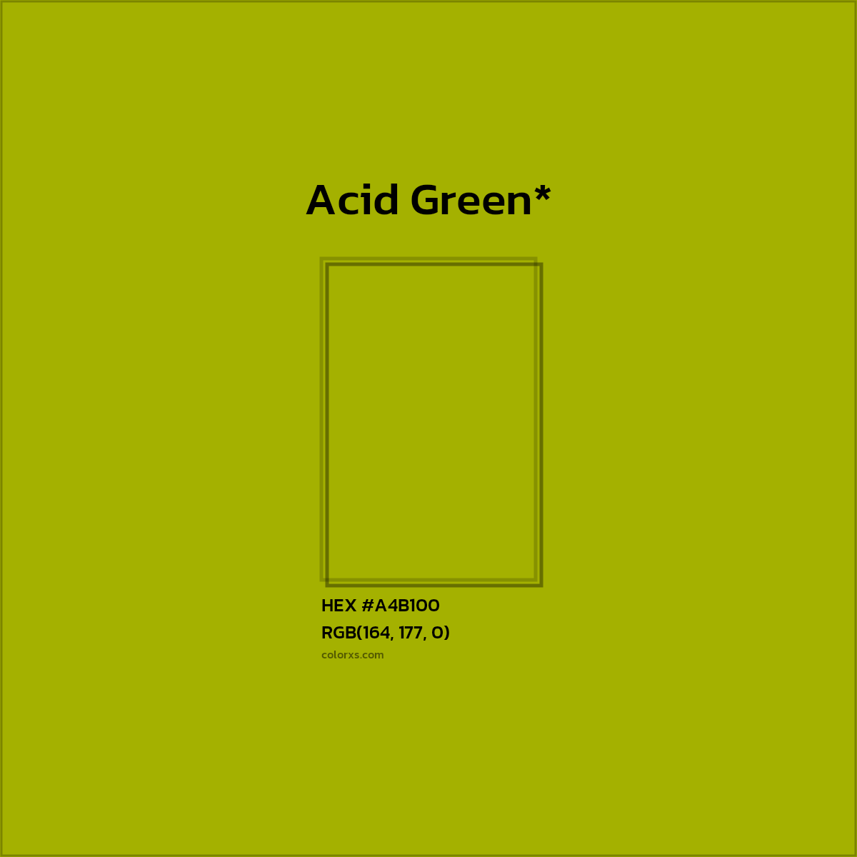 HEX #A4B100 Color Name, Color Code, Palettes, Similar Paints, Images