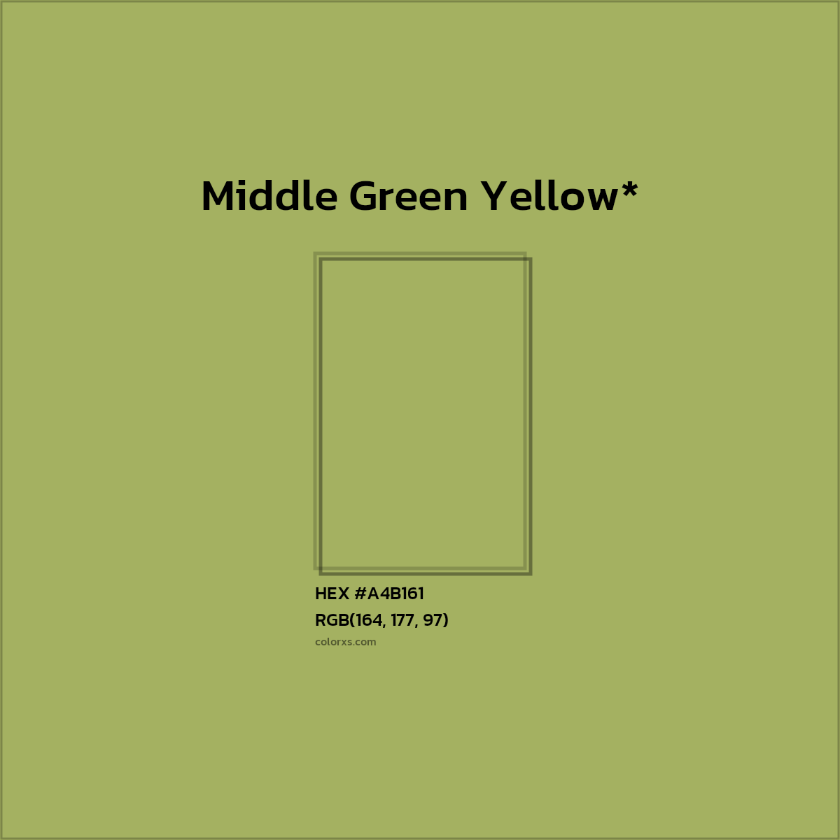 HEX #A4B161 Color Name, Color Code, Palettes, Similar Paints, Images