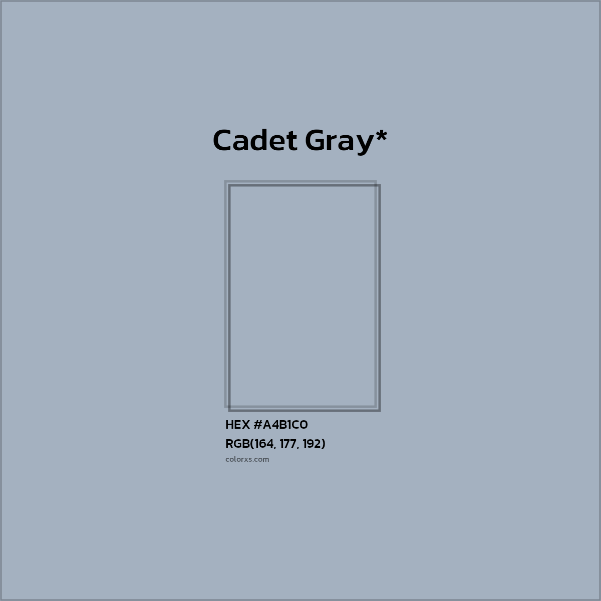 HEX #A4B1C0 Color Name, Color Code, Palettes, Similar Paints, Images