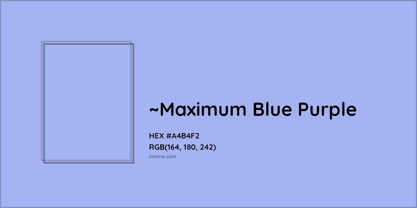HEX #A4B4F2 Color Name, Color Code, Palettes, Similar Paints, Images