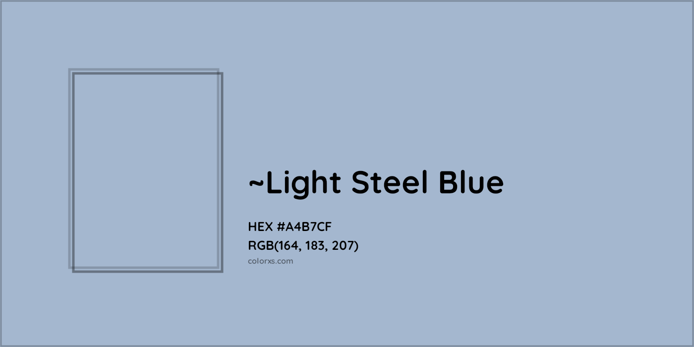 HEX #A4B7CF Color Name, Color Code, Palettes, Similar Paints, Images