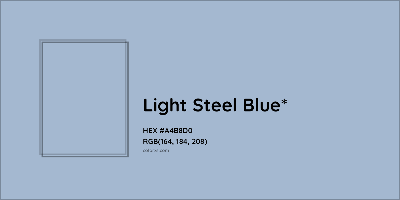 HEX #A4B8D0 Color Name, Color Code, Palettes, Similar Paints, Images