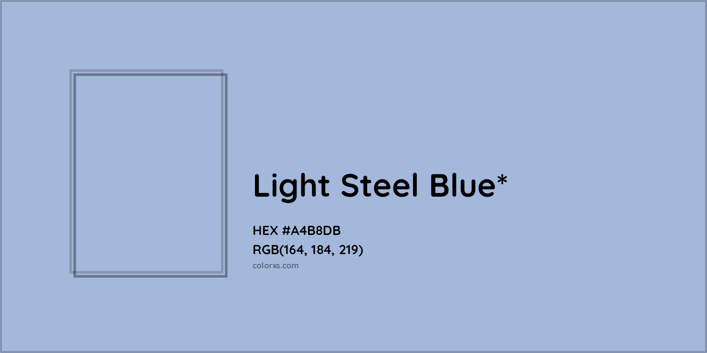 HEX #A4B8DB Color Name, Color Code, Palettes, Similar Paints, Images