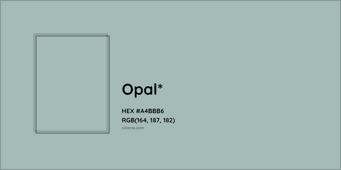 HEX #A4BBB6 Color Name, Color Code, Palettes, Similar Paints, Images