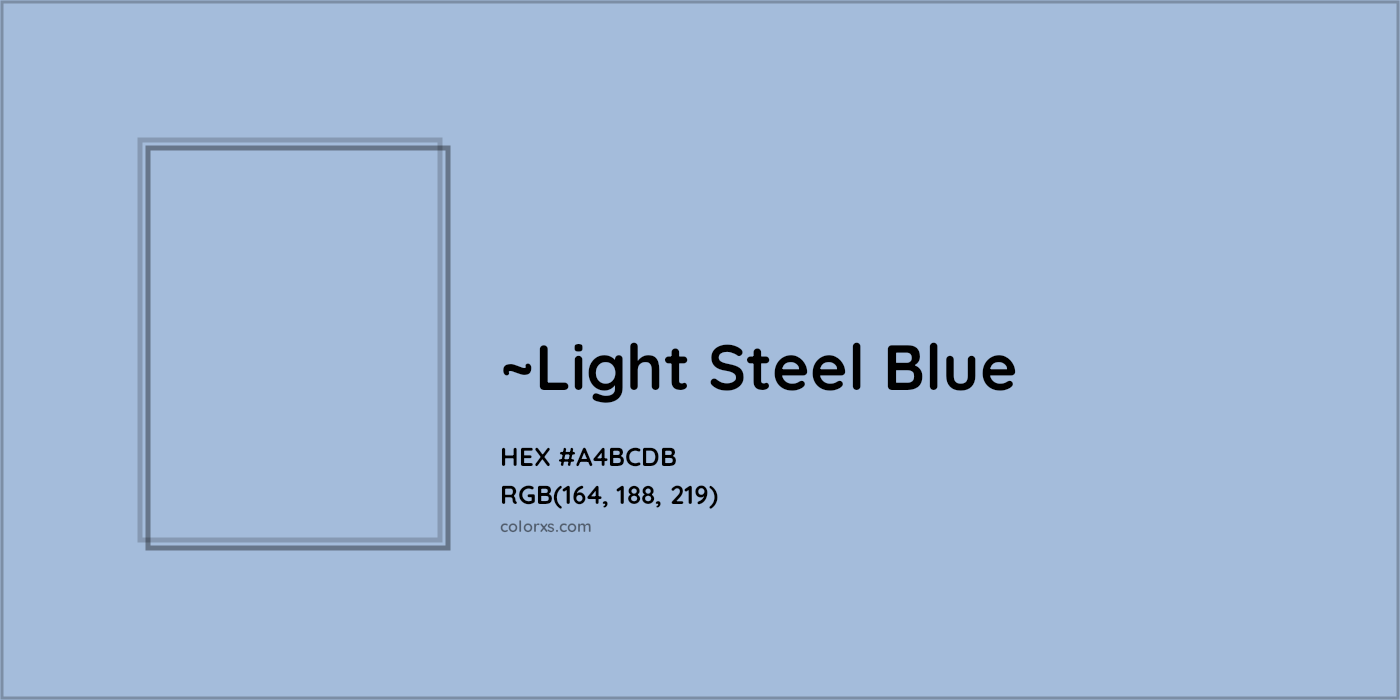 HEX #A4BCDB Color Name, Color Code, Palettes, Similar Paints, Images