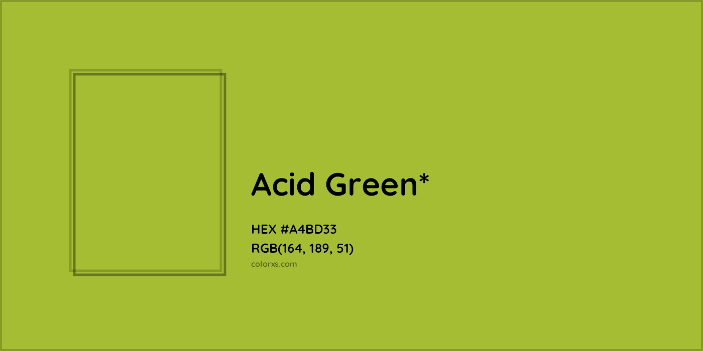 HEX #A4BD33 Color Name, Color Code, Palettes, Similar Paints, Images