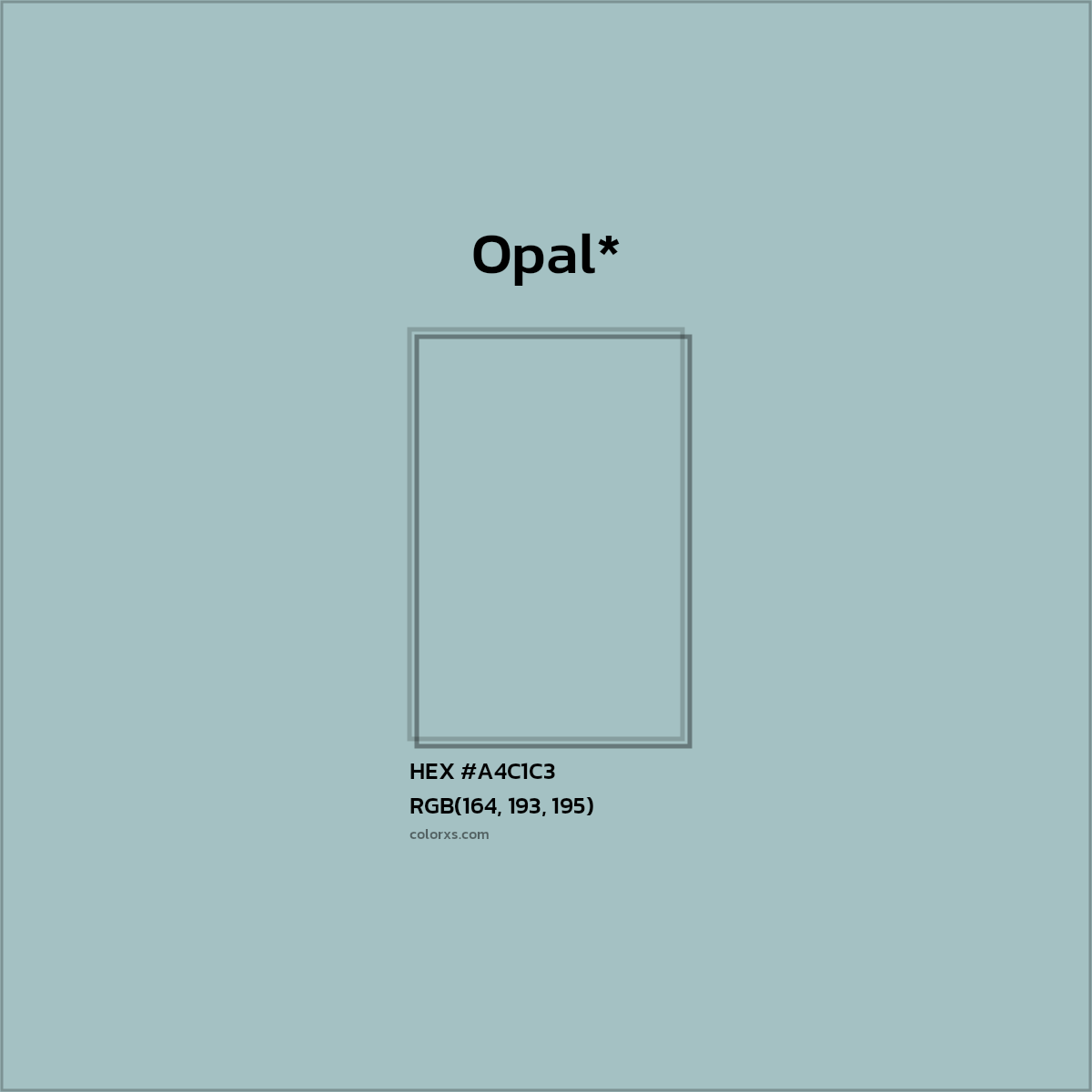 HEX #A4C1C3 Color Name, Color Code, Palettes, Similar Paints, Images
