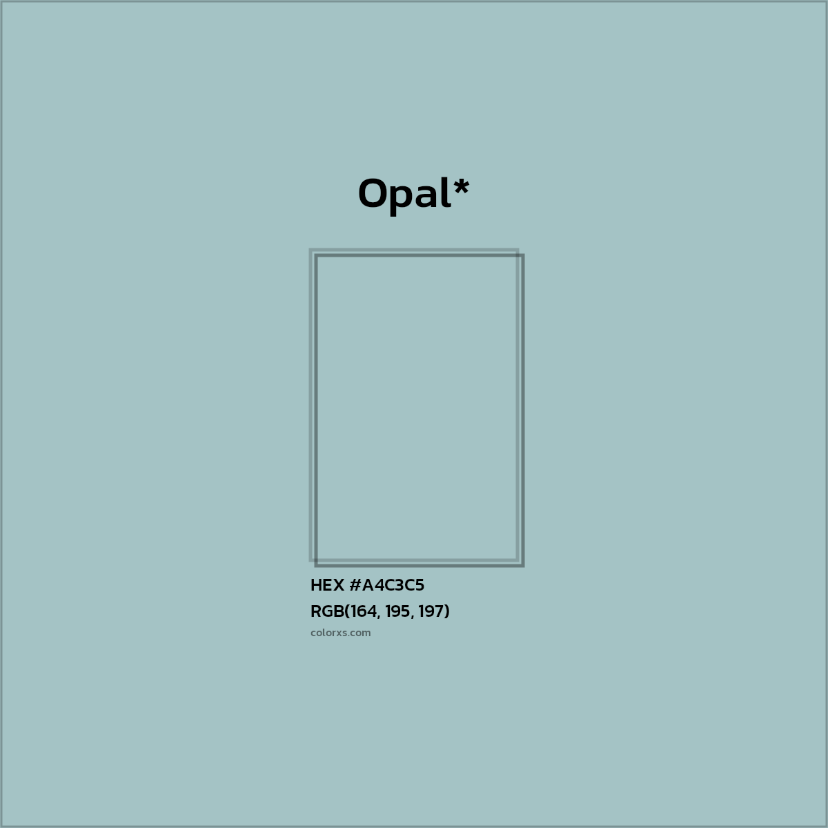 HEX #A4C3C5 Color Name, Color Code, Palettes, Similar Paints, Images
