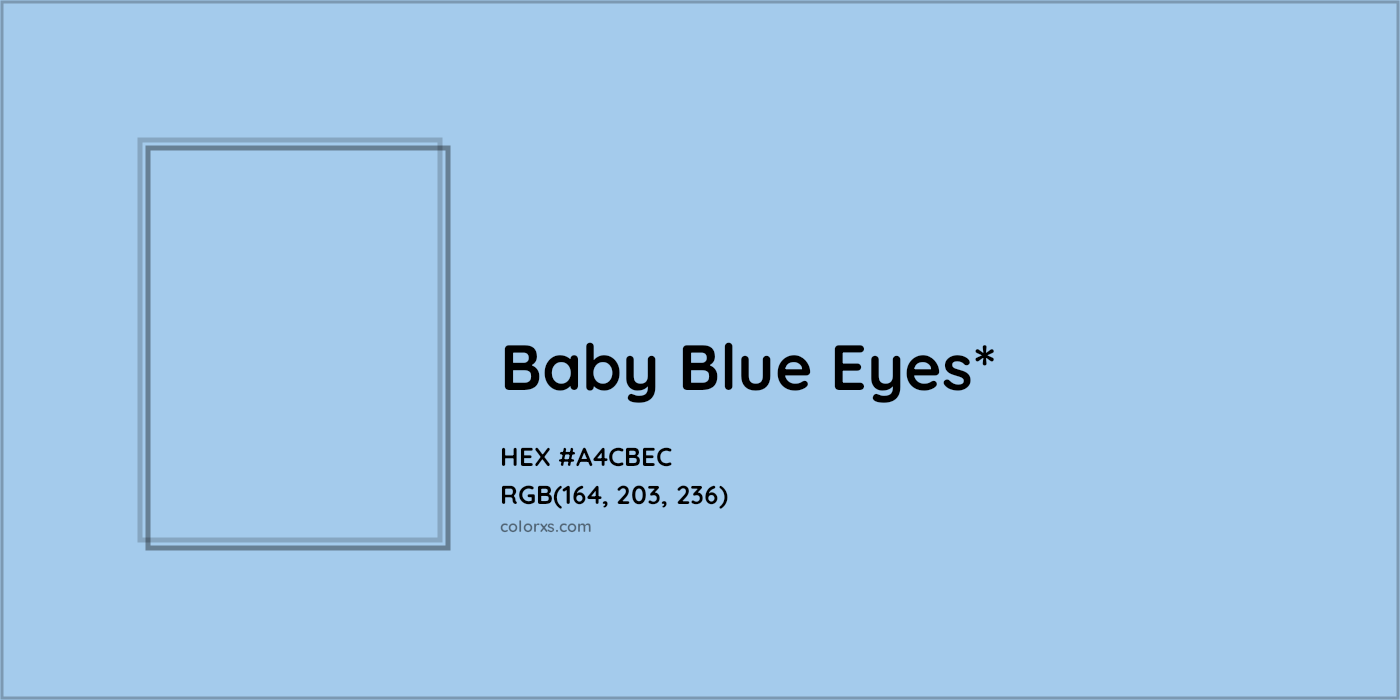 HEX #A4CBEC Color Name, Color Code, Palettes, Similar Paints, Images