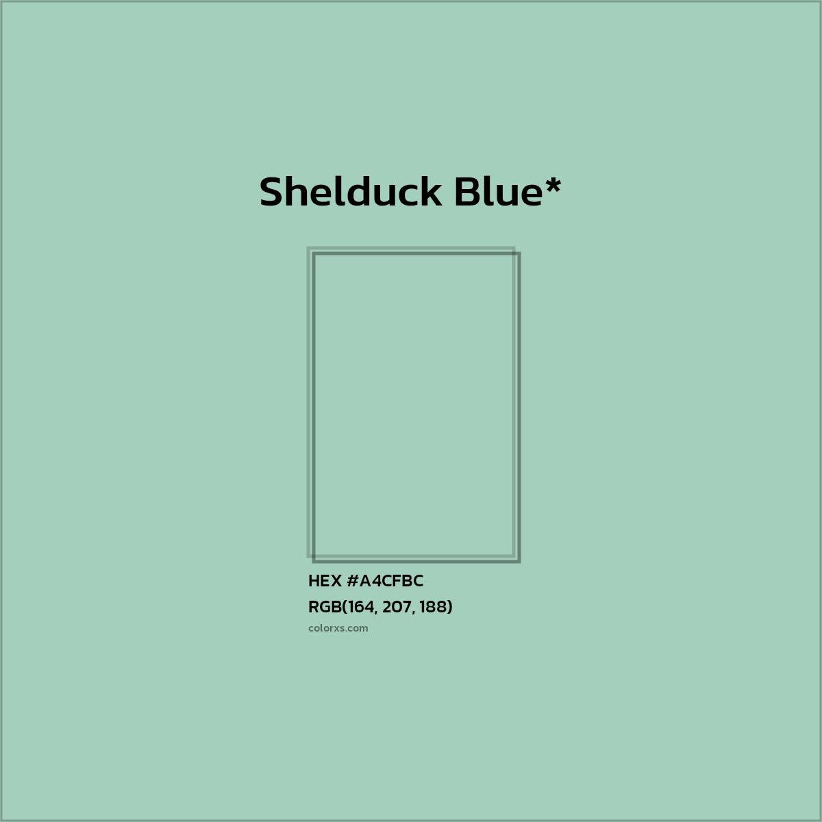 HEX #A4CFBC Color Name, Color Code, Palettes, Similar Paints, Images