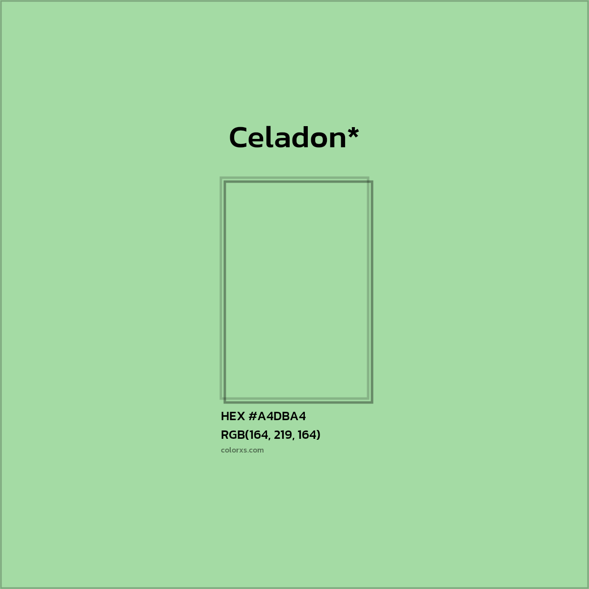 HEX #A4DBA4 Color Name, Color Code, Palettes, Similar Paints, Images