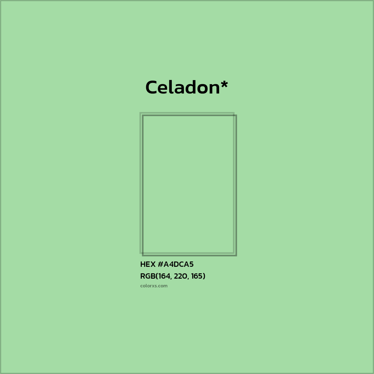 HEX #A4DCA5 Color Name, Color Code, Palettes, Similar Paints, Images