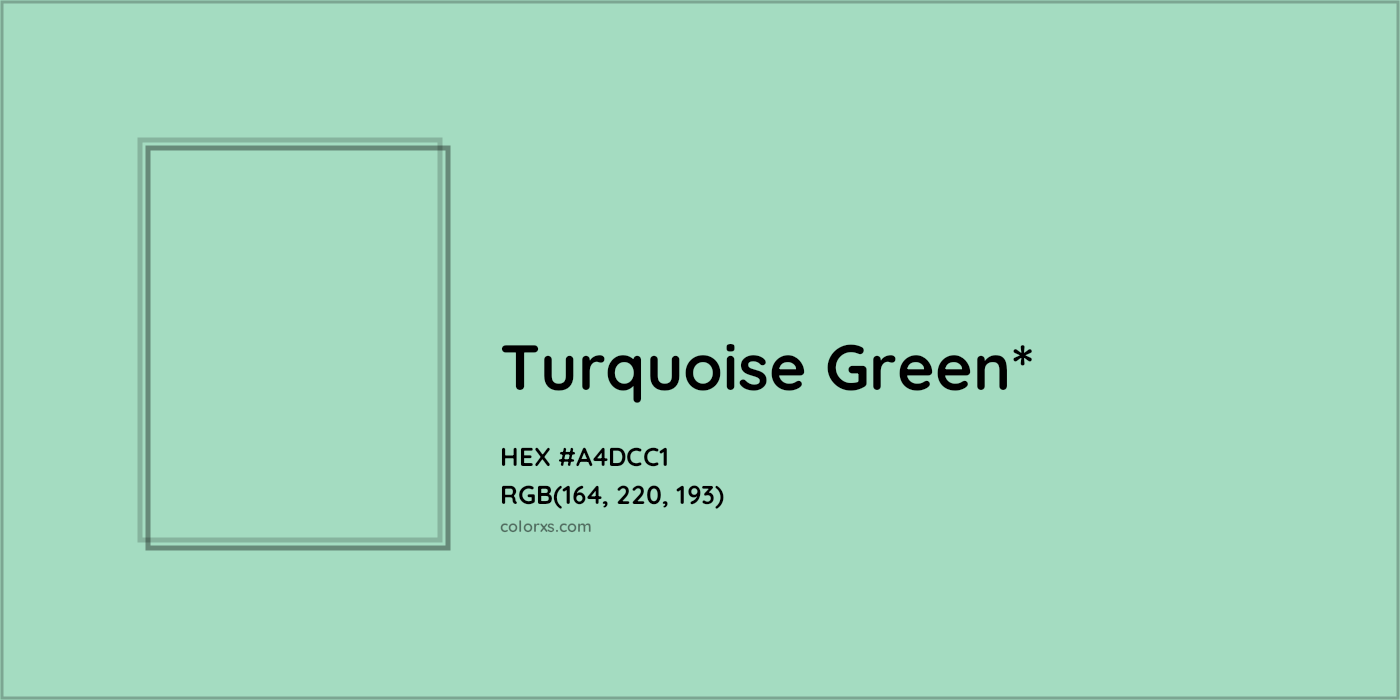 HEX #A4DCC1 Color Name, Color Code, Palettes, Similar Paints, Images