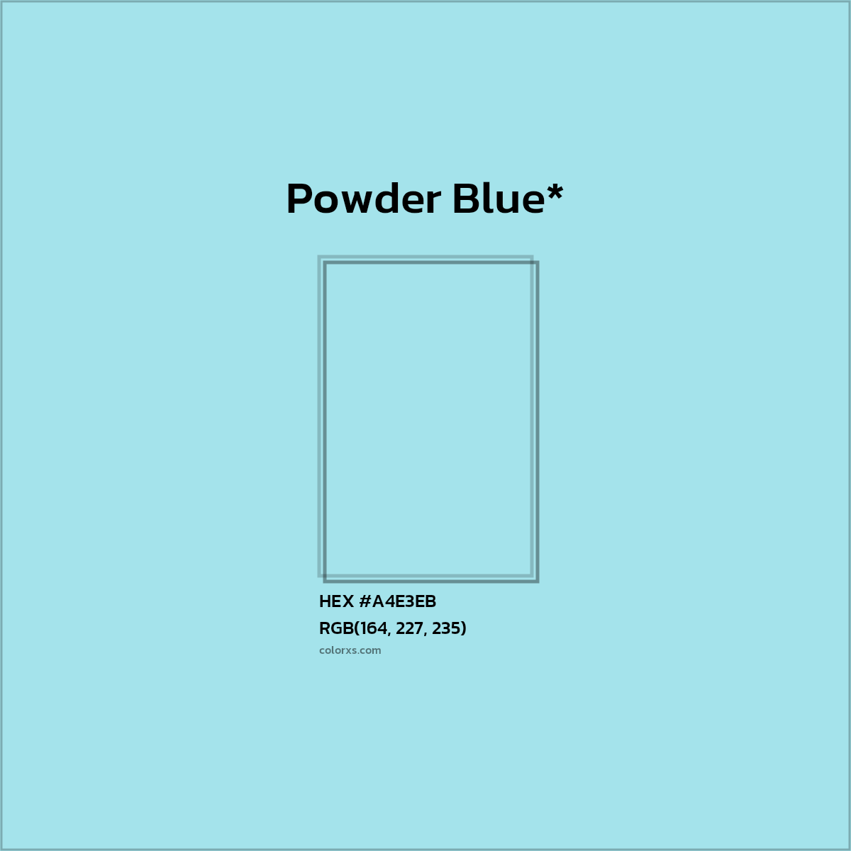 HEX #A4E3EB Color Name, Color Code, Palettes, Similar Paints, Images