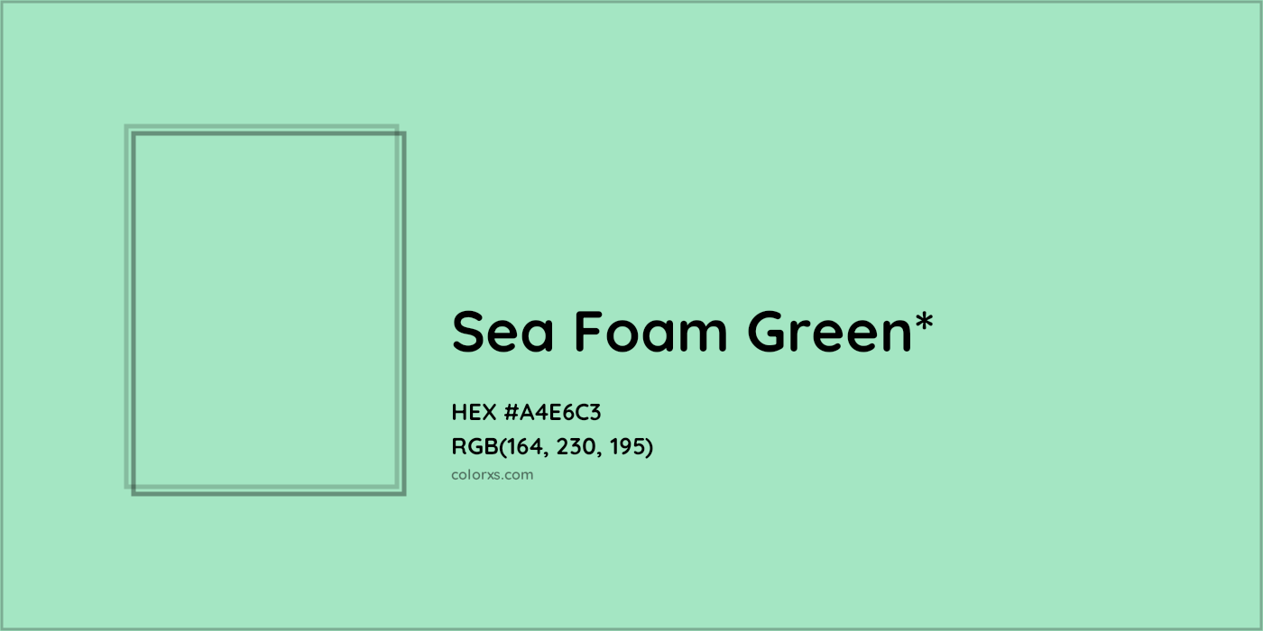 HEX #A4E6C3 Color Name, Color Code, Palettes, Similar Paints, Images