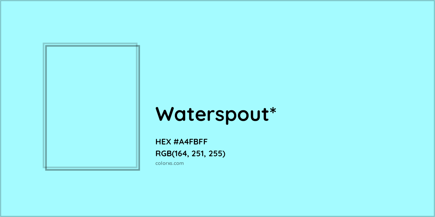 HEX #A4FBFF Color Name, Color Code, Palettes, Similar Paints, Images