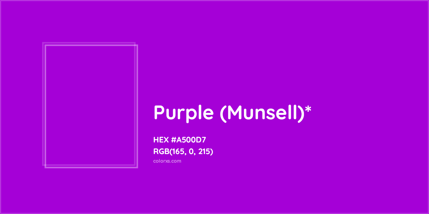 HEX #A500D7 Color Name, Color Code, Palettes, Similar Paints, Images