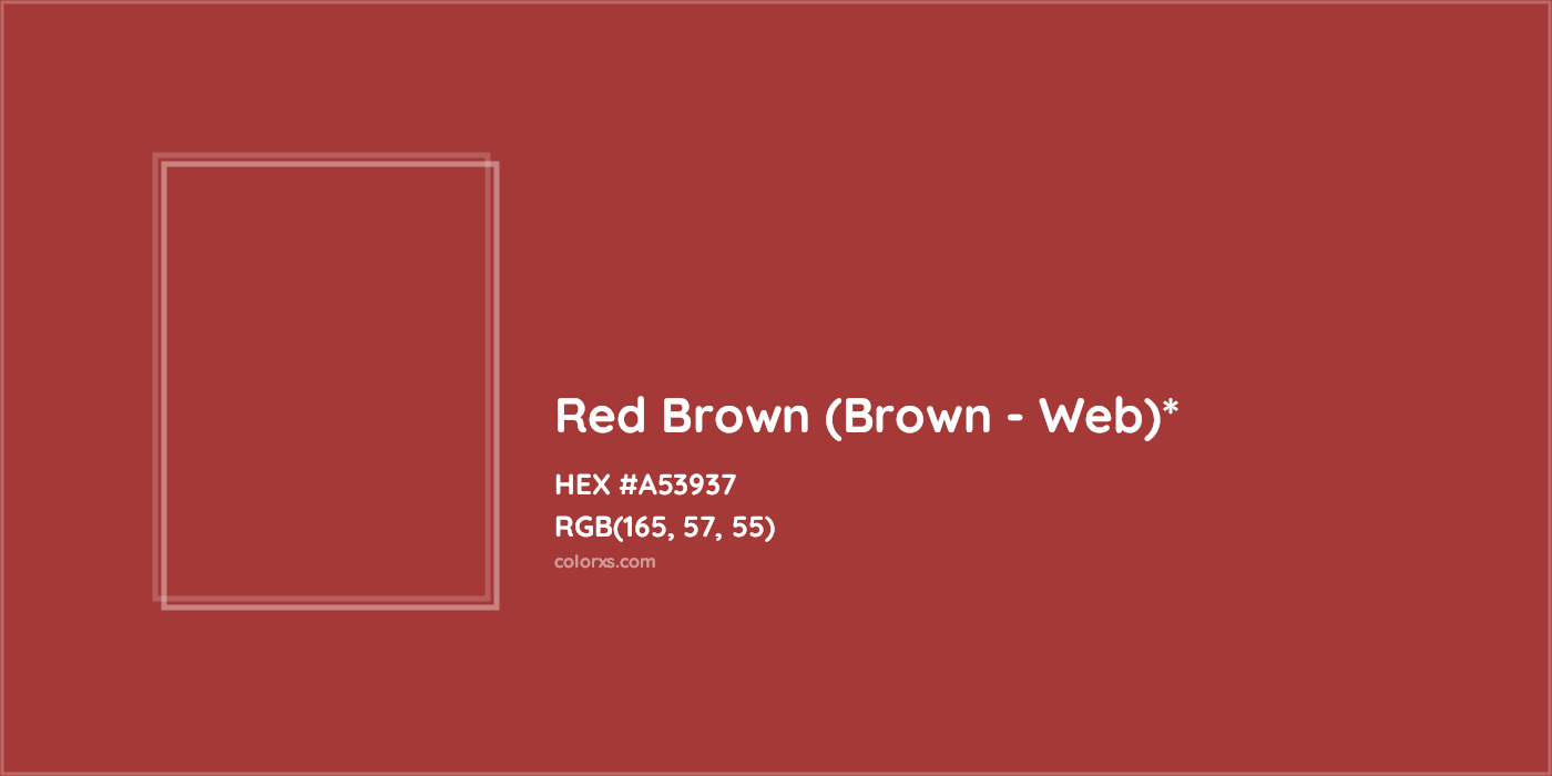 HEX #A53937 Color Name, Color Code, Palettes, Similar Paints, Images