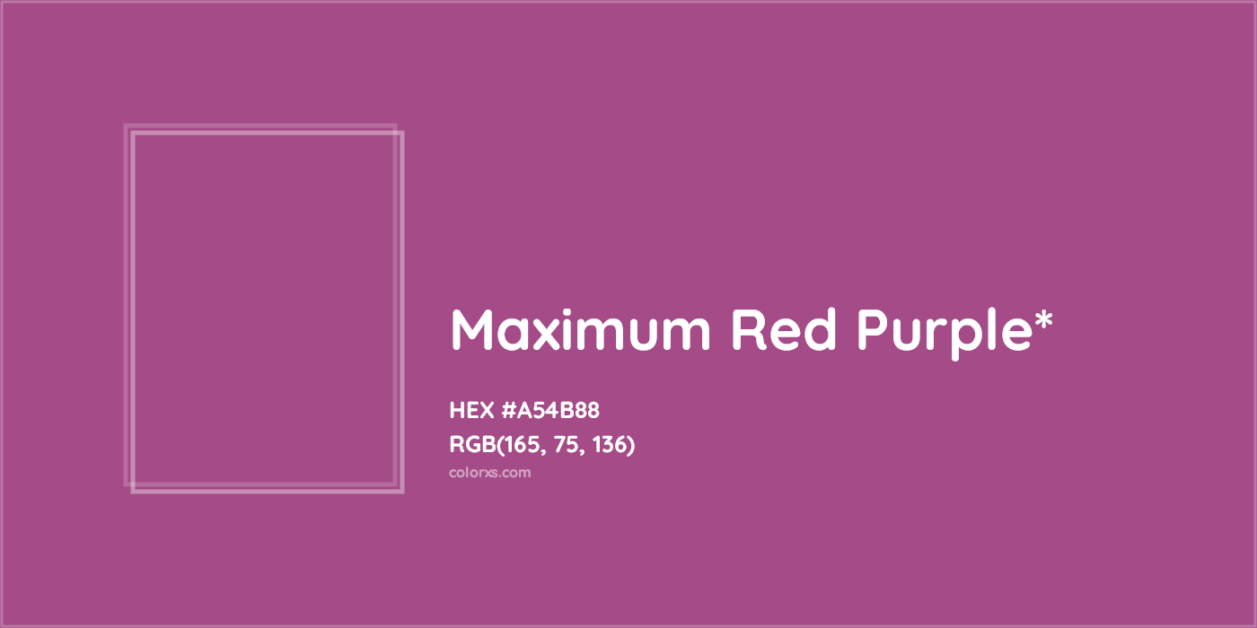 HEX #A54B88 Color Name, Color Code, Palettes, Similar Paints, Images