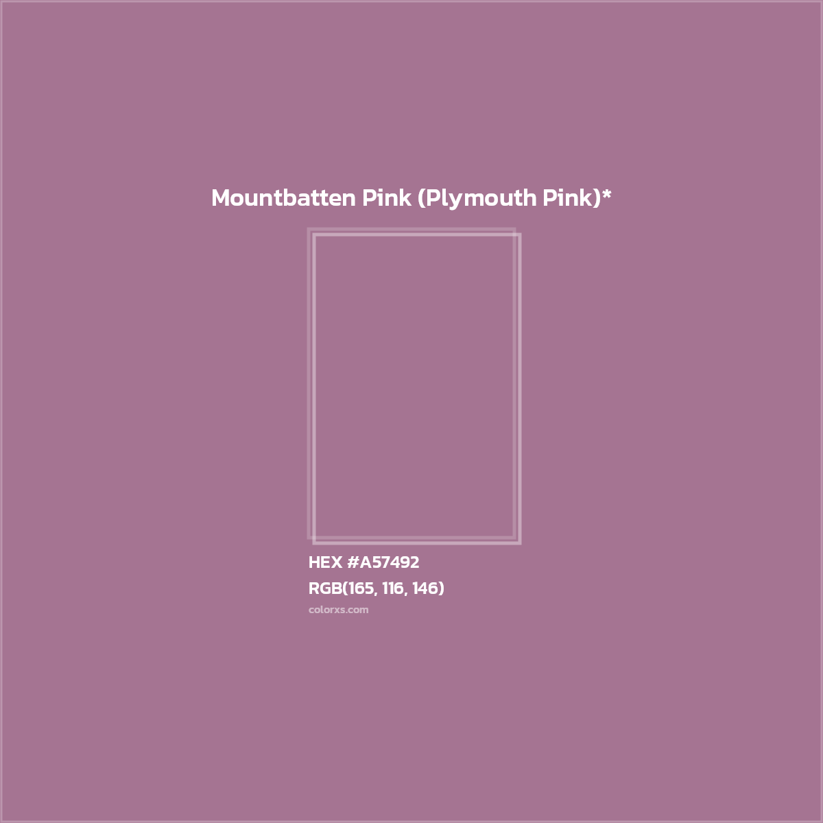 HEX #A57492 Color Name, Color Code, Palettes, Similar Paints, Images