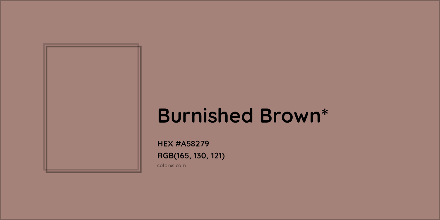 HEX #A58279 Color Name, Color Code, Palettes, Similar Paints, Images