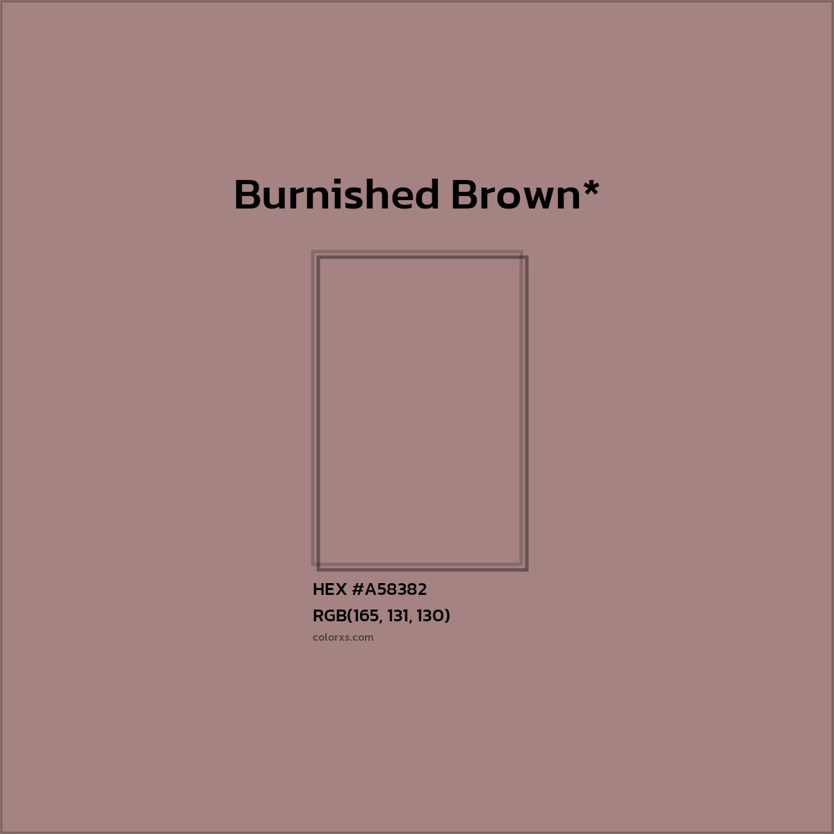 HEX #A58382 Color Name, Color Code, Palettes, Similar Paints, Images
