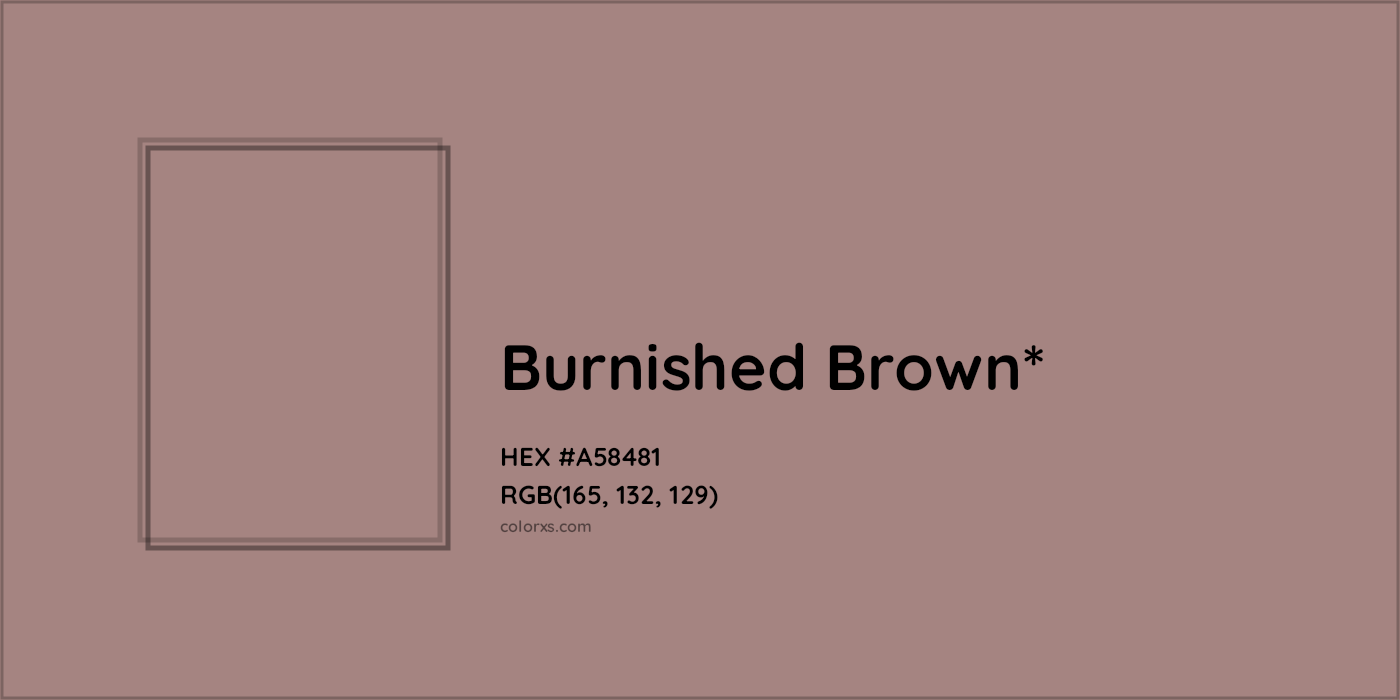 HEX #A58481 Color Name, Color Code, Palettes, Similar Paints, Images