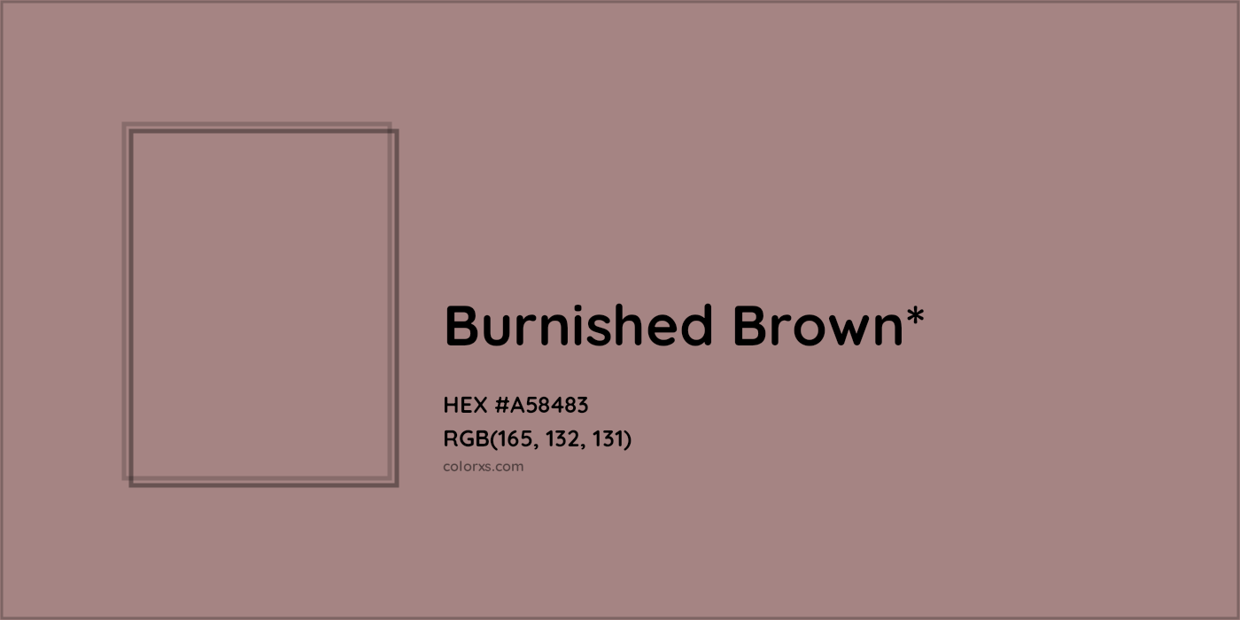 HEX #A58483 Color Name, Color Code, Palettes, Similar Paints, Images