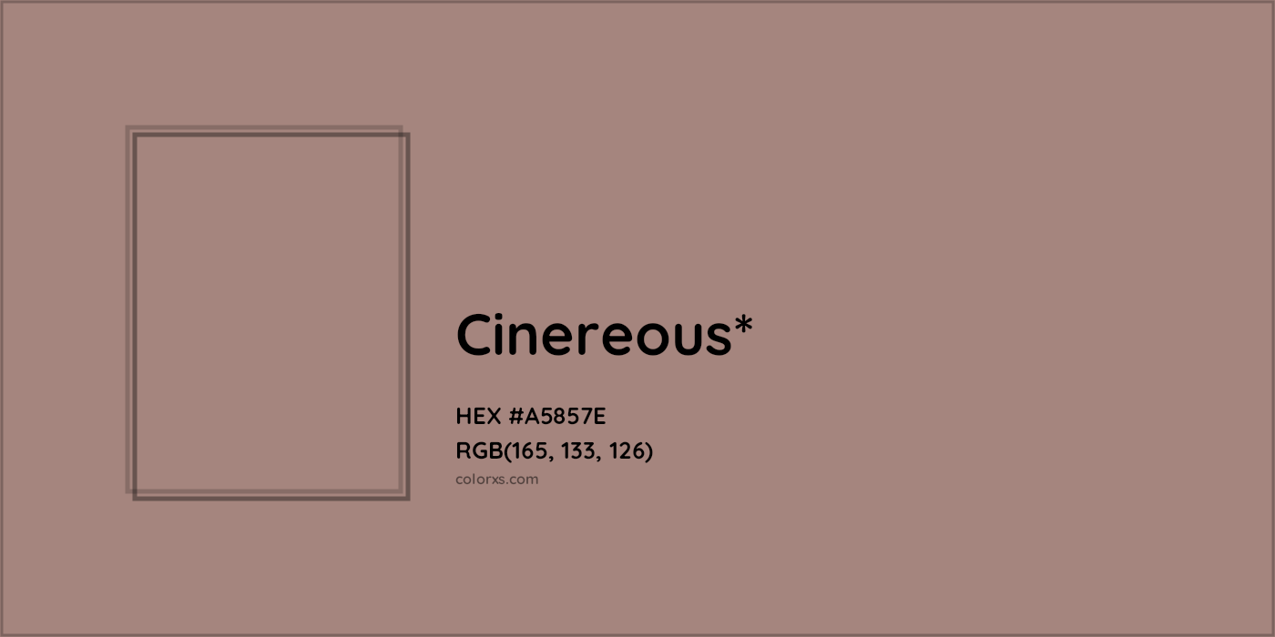 HEX #A5857E Color Name, Color Code, Palettes, Similar Paints, Images