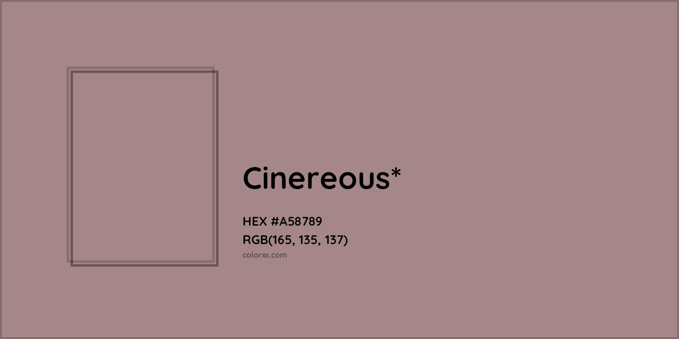 HEX #A58789 Color Name, Color Code, Palettes, Similar Paints, Images