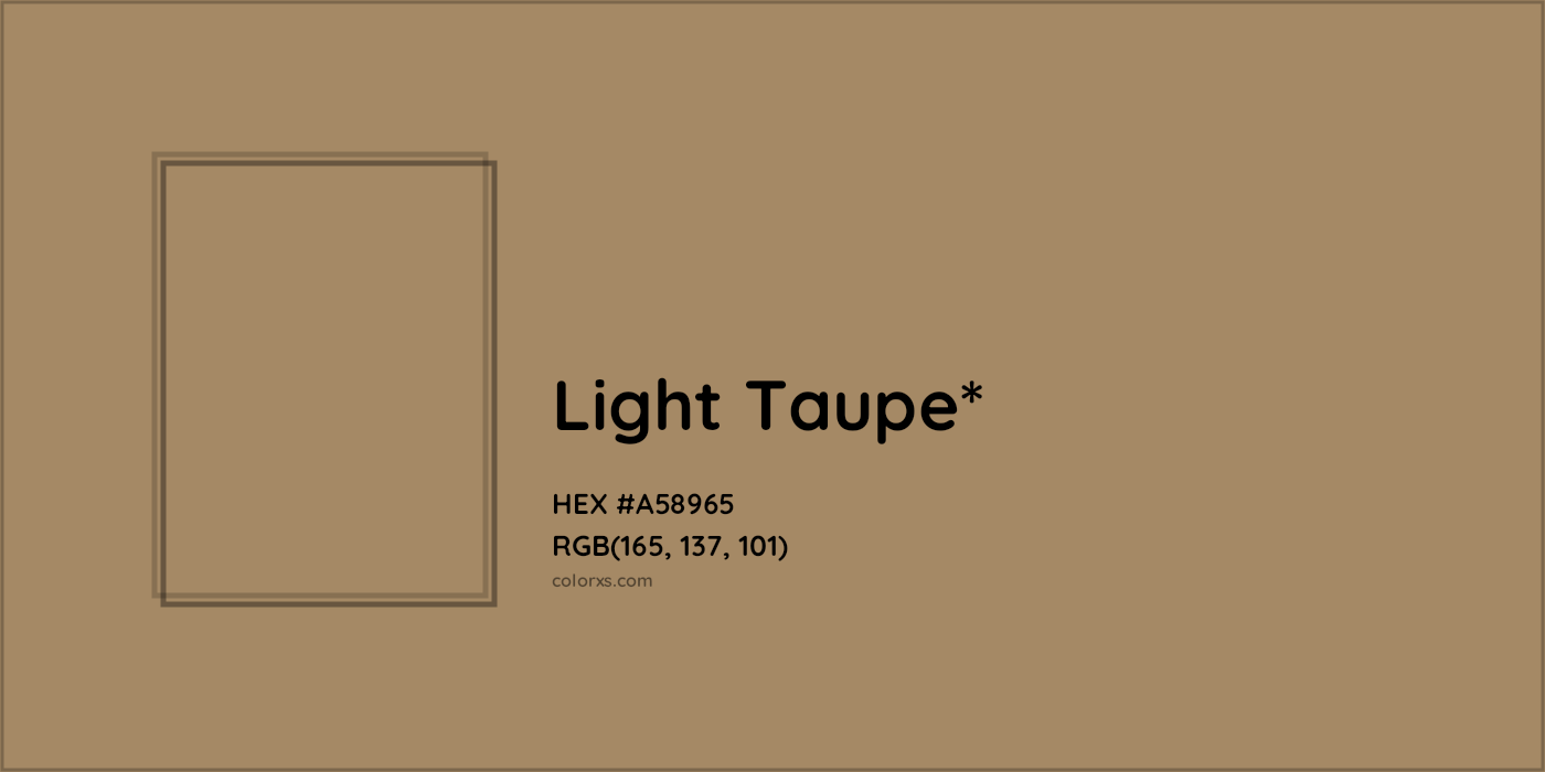 HEX #A58965 Color Name, Color Code, Palettes, Similar Paints, Images