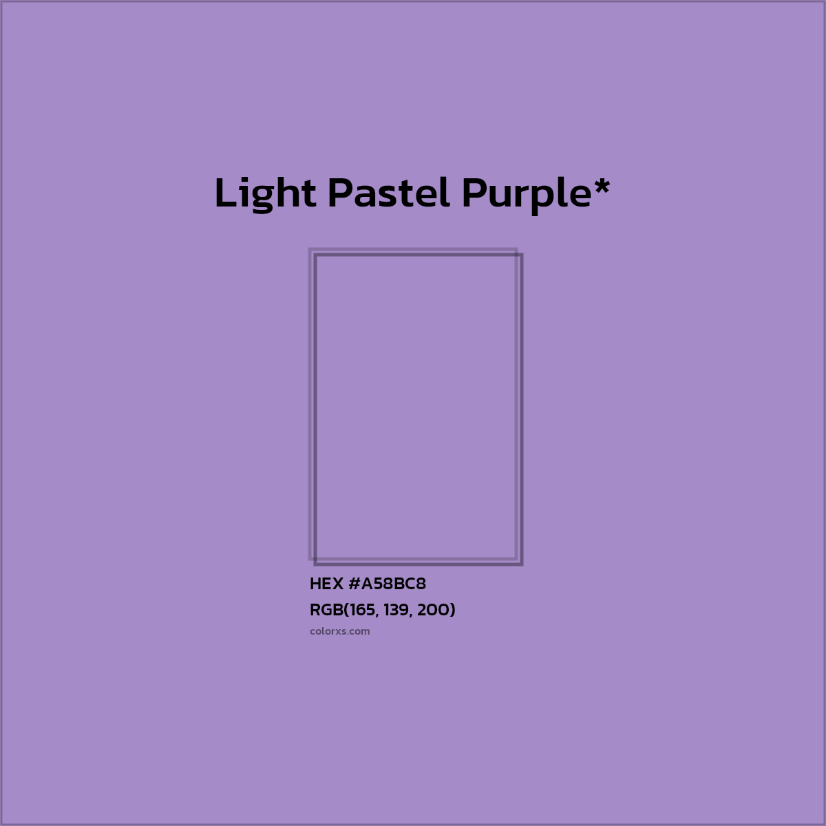 HEX #A58BC8 Color Name, Color Code, Palettes, Similar Paints, Images