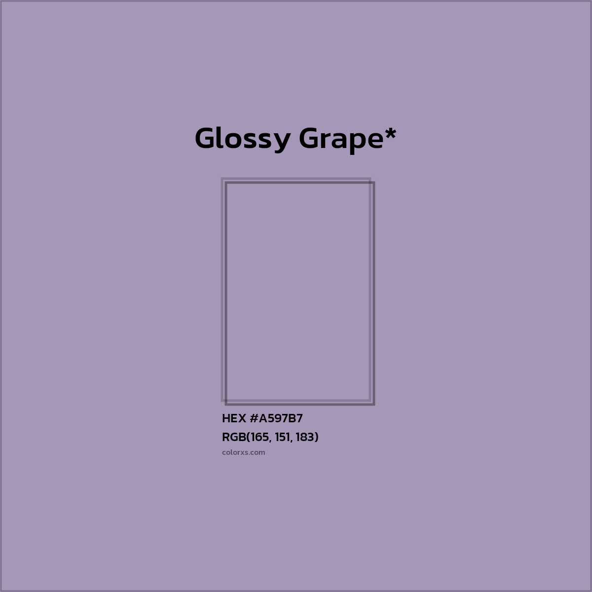 HEX #A597B7 Color Name, Color Code, Palettes, Similar Paints, Images